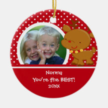 Nonna Photo Reindeer Christmas Ornament