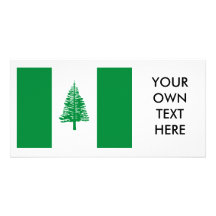 Norfolk Island Flag Personalized Photo Card