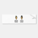Normal Carrot, Fancy Carrot Bumper Sticker