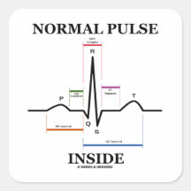 Normal Pulse Inside (ECG/EKG Electrocardiogram) Sticker