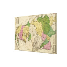 North America, Asia Stretched Canvas Print