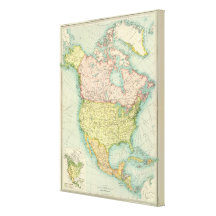 North America political Gallery Wrap Canvas