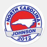 North Carolina Gary Johnson Sticker