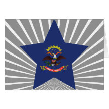North+Dakota Star Greeting Card