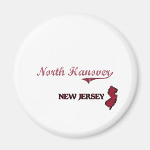 North Hanover New Jersey City Classic Fridge Magnets