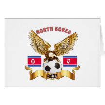 North Korea Football Designs Greeting Card