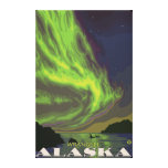 Northern Lights and Orcas - Wrangell, Alaska Stretched Canvas Print