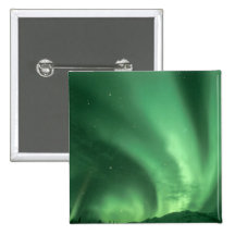 Northern lights, Aurora borealis, over foothills Buttons