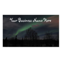 Northern Lights in Boreal Forest Business Card