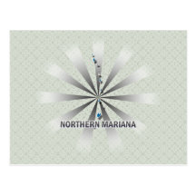 Northern Mariana Flag Map 2.0 Postcards