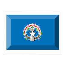 Northern Mariana Islands Flag Jewel Post Card