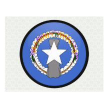 Northern Mariana quality Flag Circle Post Card