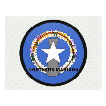 Northern Mariana Roundel quality Flag Post Cards