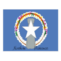 Northern Marianas flag postcard