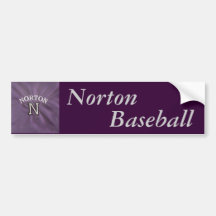Norton Baseball Bumper Sticker