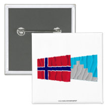 Norway and Akershus waving flags Buttons