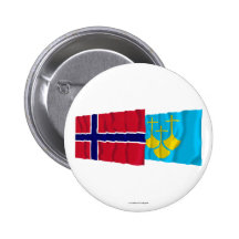 Norway and Møre og Romsdal waving flags Buttons