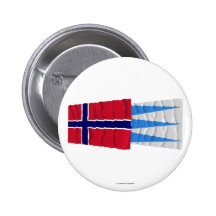Norway and Sogn og Fjordane waving flags Pins