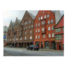 Norway, Bergen, traditional buildings Postcard