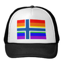 norway country gay proud rainbow flag homosexual trucker hat