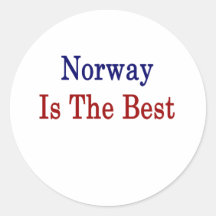 Norway Is The Best Round Stickers
