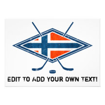 Norway Norge Ice Hockey Logo Invite