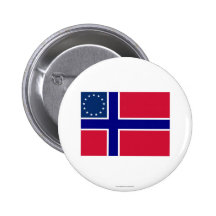 Norwegian-American Flag Button