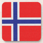 Norwegian Flag cork coasters