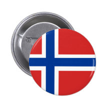 Norwegian Flag Pinback Buttons
