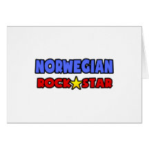 Norwegian Rock Star Greeting Card