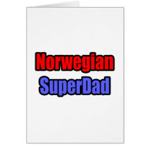 Norwegian SuperDad Greeting Cards
