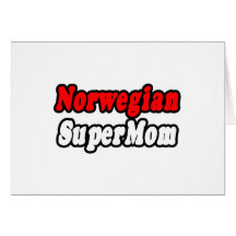 Norwegian SuperMom Greeting Cards