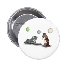 Not All Heros .. Monster Digital Art Pinback Button