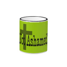 Not Ashamed! Romans 1:16 (with Cross) Mugs