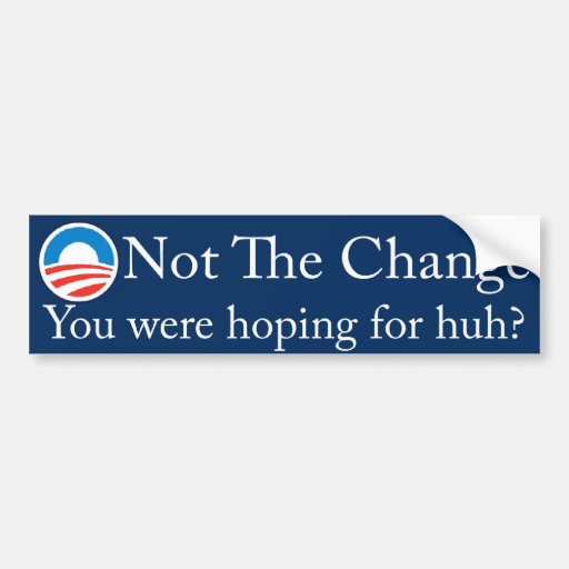 not_the_change bumper sticker