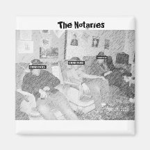 Notaries mag fridge magnets