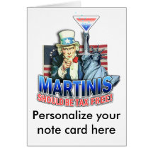 Note Card - Martinis Should be Tax Free