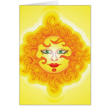 Note Cart abstract sun Cards