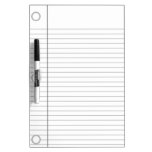 Notebook Paper Dry-Erase Whiteboards