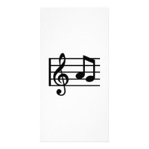 Notes music clef picture card