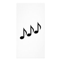 Notes music customized photo card