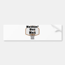 nothin but net basketball hoop bumper stickers