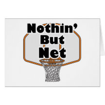 nothin but net basketball hoop greeting card