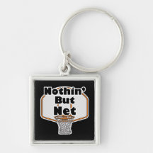 nothin but net basketball hoop keychain