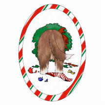 Nothin' Butt A Beardie Christmas Ornament Photo Cutouts