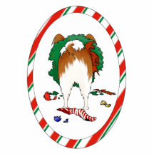 Nothin' Butt A Papillon Christmas Ornament Acrylic Cut Outs