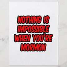 Nothing Is Impossible...Mormon Personalized Flyer