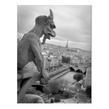 Notre Dame Gargoyle Postcard