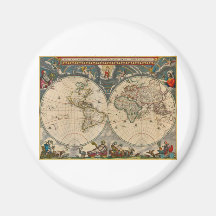 Nova Totius Terrarum Orbis Tabula World Map Magnets