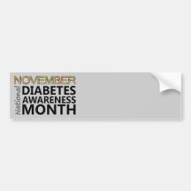 November National Diabetes Awareness Month Bumper Stickers